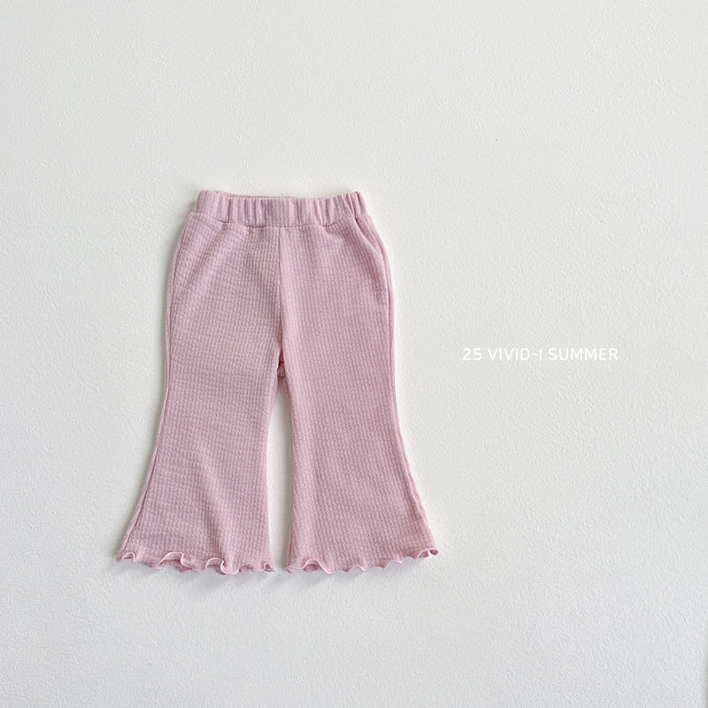 Vivid I - Korean Children Fashion - #kidzfashiontrend - Soap Ribbed Bootscut Pants - 4