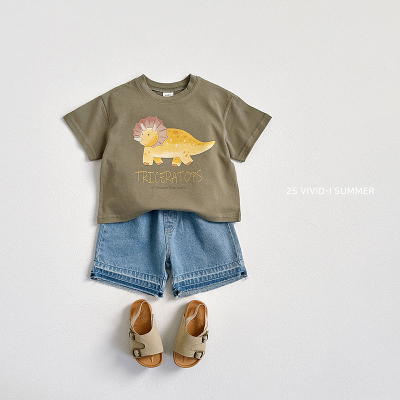 Vivid I - Korean Children Fashion - #Kfashion4kids - Vintage Hem Denim Shorts - 8