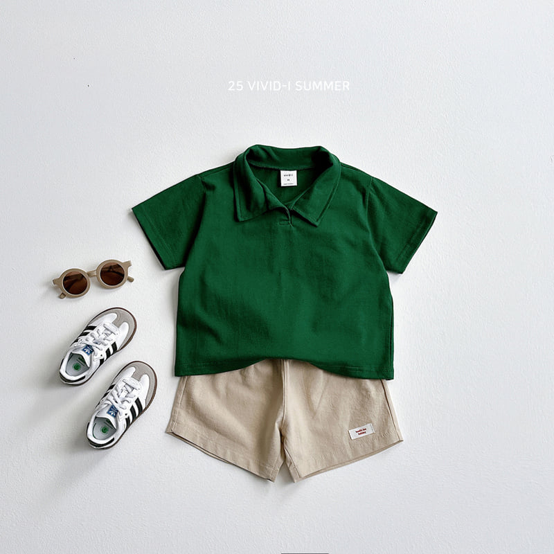 Vivid I - Korean Children Fashion - #Kfashion4kids - Basic Collar Tee - 7