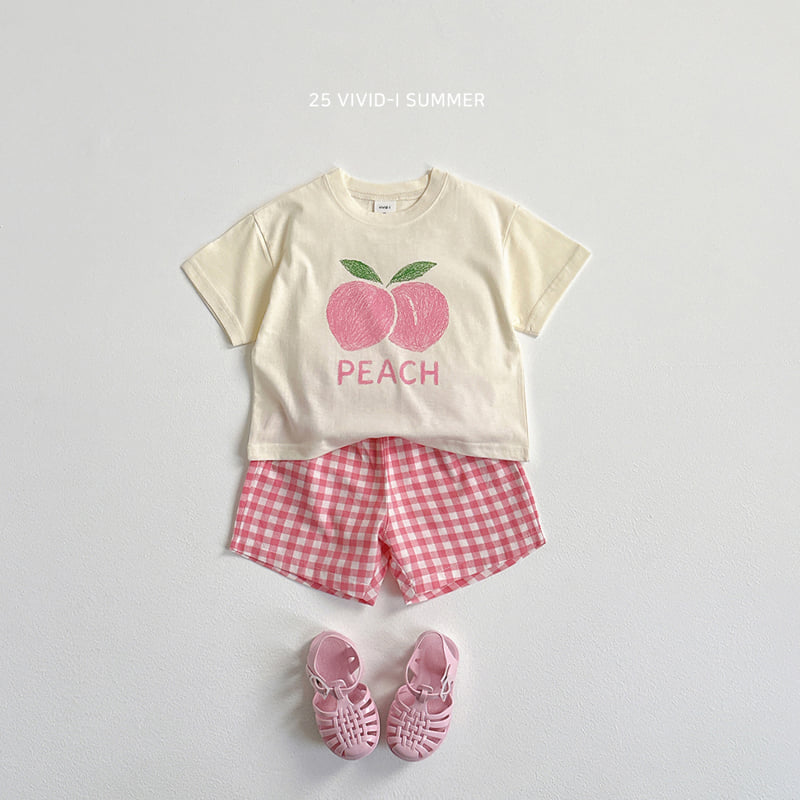 Vivid I - Korean Children Fashion - #Kfashion4kids - Sketch Fruit Check Set - 6