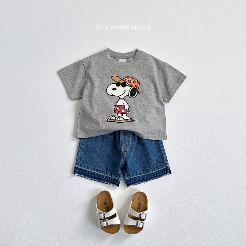 Vivid I - Korean Children Fashion - #childofig - Beach Puppy Short Sleeve Tee - 7