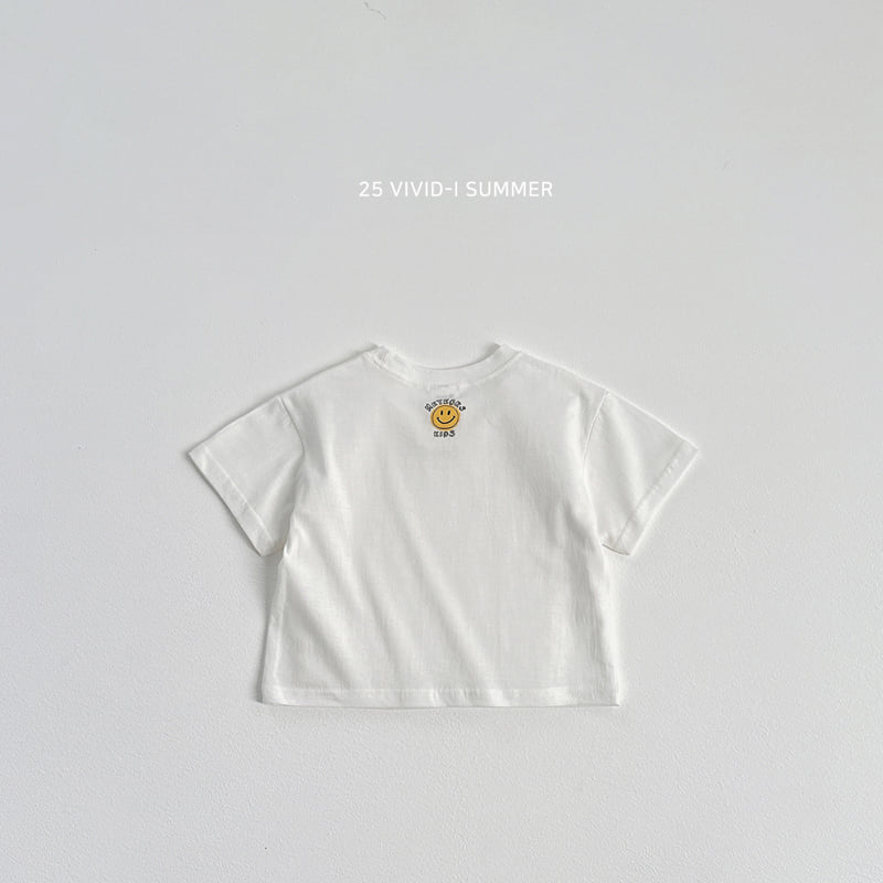 Vivid I - Korean Children Fashion - #stylishchildhood - Rear Smile Point Tee - 4