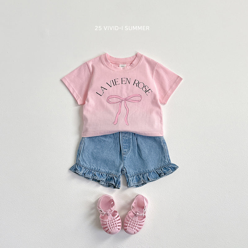 Vivid I - Korean Children Fashion - #childofig - Short Sleeve Ribbon Flare Set - 11