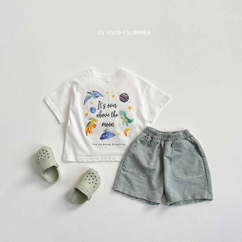 Vivid I - Korean Children Fashion - #childofig - Space Dino Short Sleeve Tee - 8