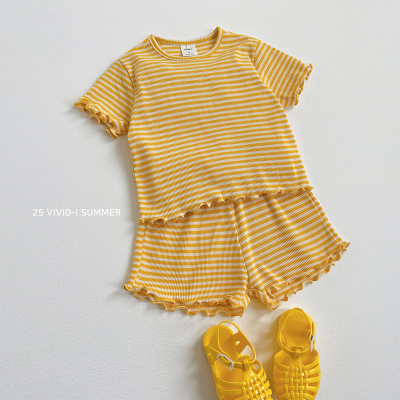 Vivid I - Korean Children Fashion - #childofig - Stripe Wave Set - 6