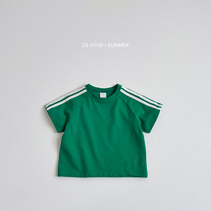 Vivid I - Korean Children Fashion - #childofig - Pique Line Short Sleeve Tee - 6