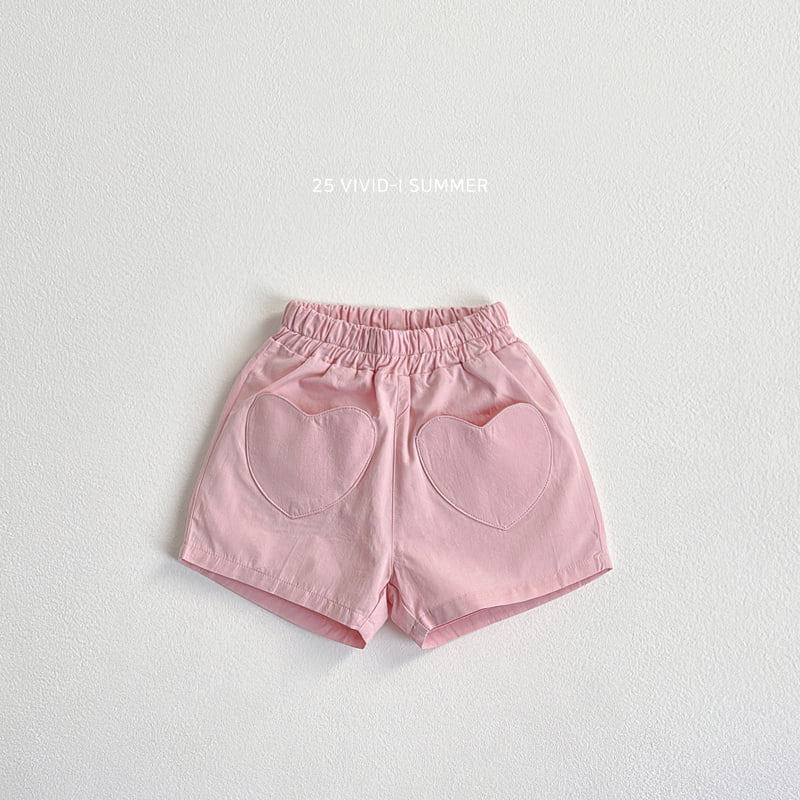 Vivid I - Korean Children Fashion - #childofig - Heart Pocket Shorts - 4
