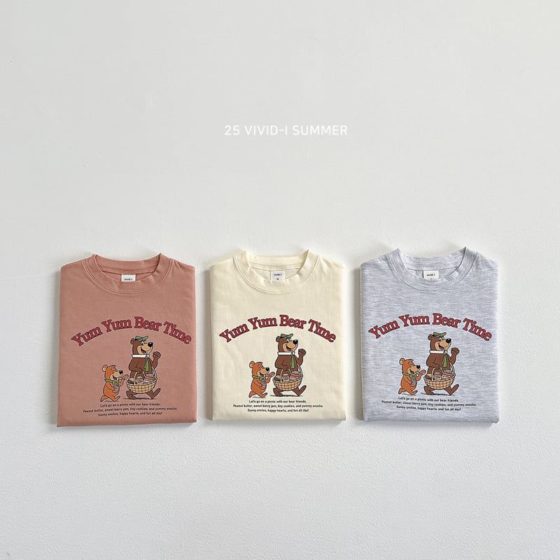 Vivid I - Korean Children Fashion - #childofig - Picnic Bear Tee - 3