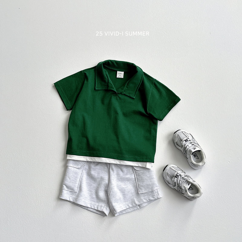 Vivid I - Korean Children Fashion - #childofig - Basic Collar Tee - 12