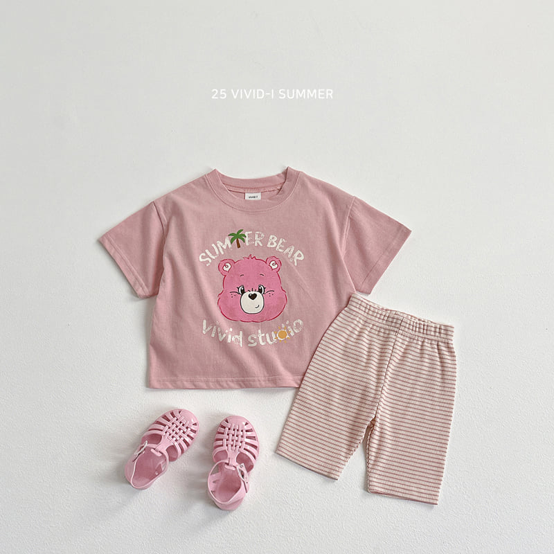 Vivid I - Korean Children Fashion - #childofig - Summer Bear Short Sleeve Tee - 7