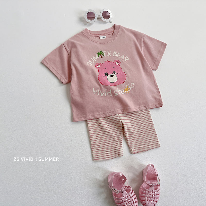 Vivid I - Korean Children Fashion - #childofig - Summer Bear Short Sleeve Tee - 8