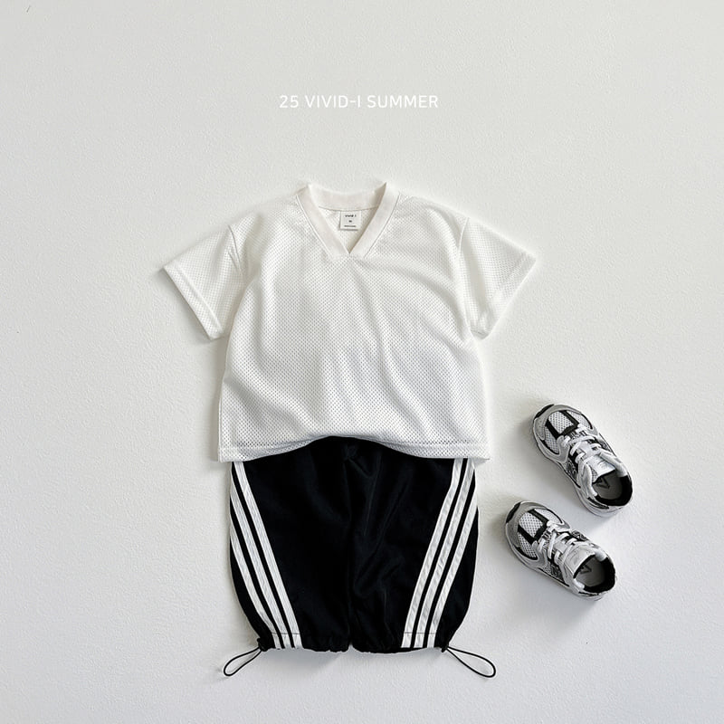 Vivid I - Korean Children Fashion - #childofig - V-Neck Cool Mesh Tee - 6