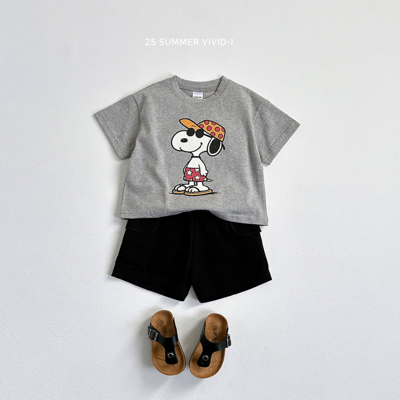 Vivid I - Korean Children Fashion - #childrensboutique - Beach Puppy Short Sleeve Tee - 8