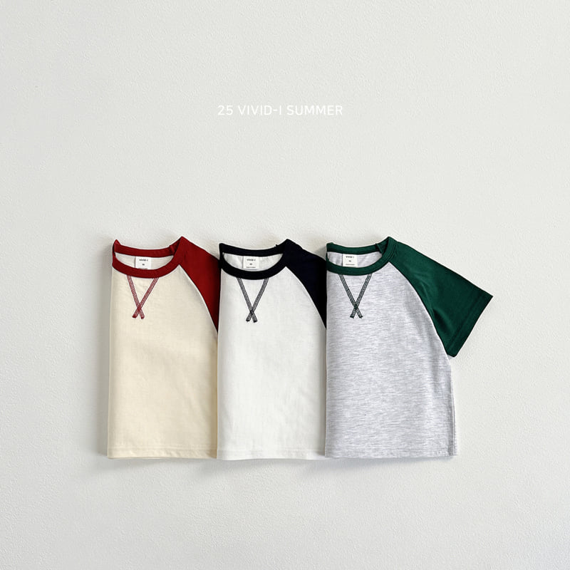 Vivid I - Korean Children Fashion - #childrensboutique - V-Stitch Raglan Tee