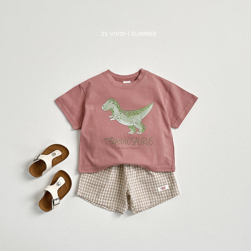 Vivid I - Korean Children Fashion - #childrensboutique - Dino Short Sleeve Tee - 7
