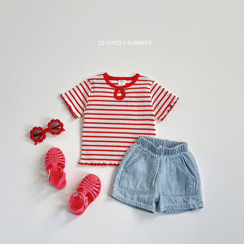 Vivid I - Korean Children Fashion - #childrensboutique - Stripe Hole Tee - 10