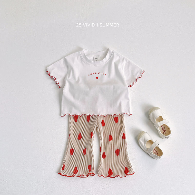 Vivid I - Korean Children Fashion - #childrensboutique - Heart Pleats Bootscut Pants - 6