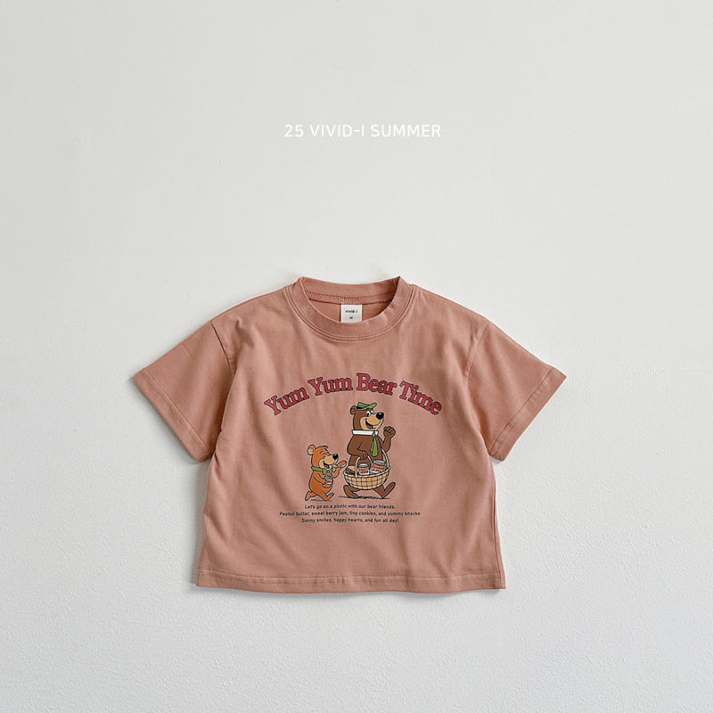 Vivid I - Korean Children Fashion - #childofig - Picnic Bear Tee - 4