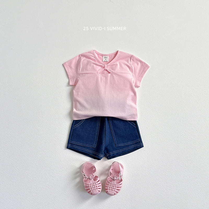 Vivid I - Korean Children Fashion - #childrensboutique - Slit Ribbon Tie Tee - 10