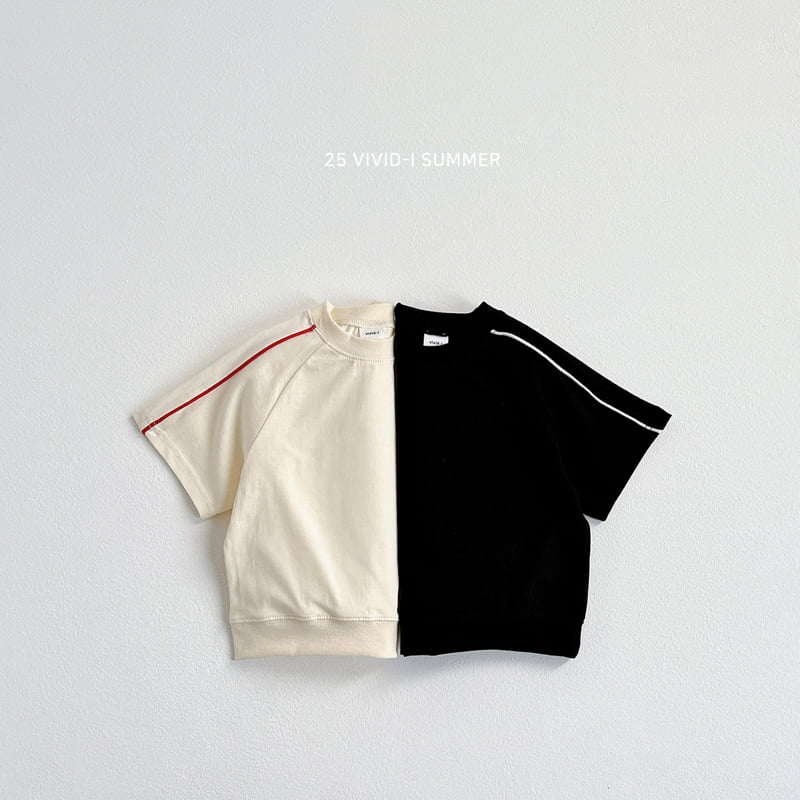 Vivid I - Korean Children Fashion - #designkidswear - Stripe Raglan Short Sleeve Tee