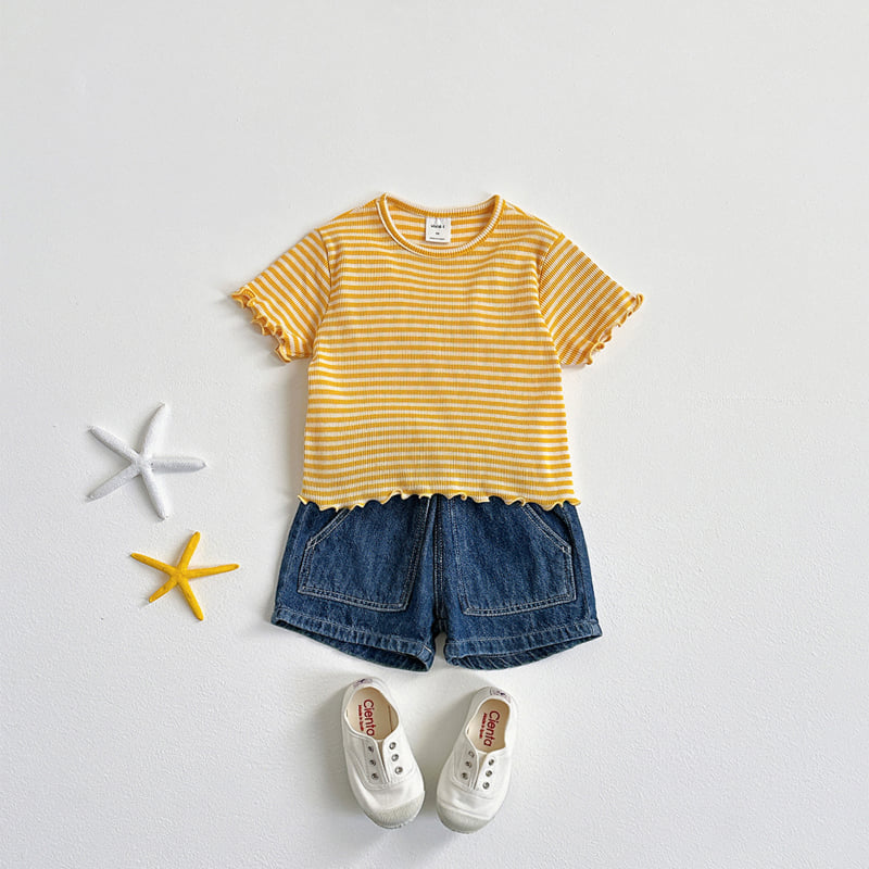 Vivid I - Korean Children Fashion - #designkidswear - Stripe Wave Set - 9