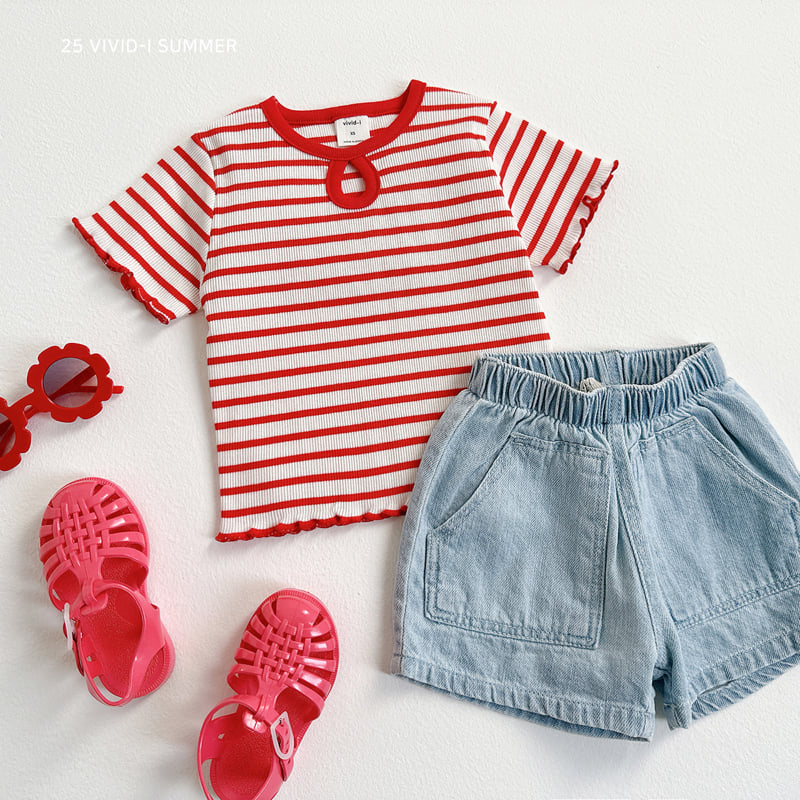 Vivid I - Korean Children Fashion - #designkidswear - Stripe Hole Tee - 11