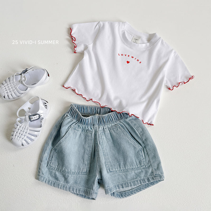Vivid I - Korean Children Fashion - #designkidswear - Love Crop Loose Tee - 9