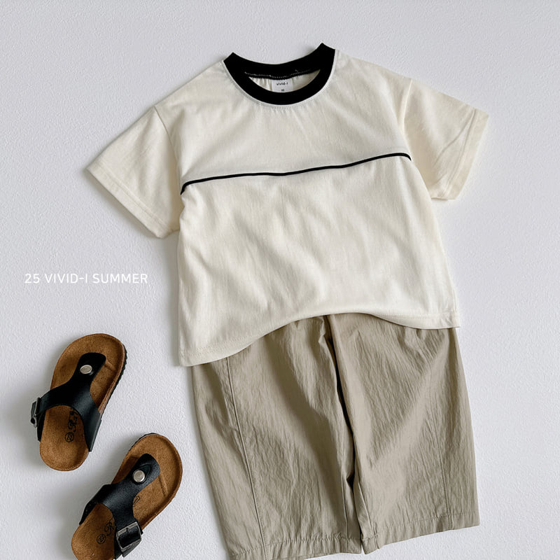 Vivid I - Korean Children Fashion - #designkidswear - Piping Cut Tee - 7
