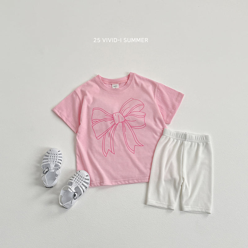 Vivid I - Korean Children Fashion - #childrensboutique - Ribbon Long Short Sleeve Tee - 4