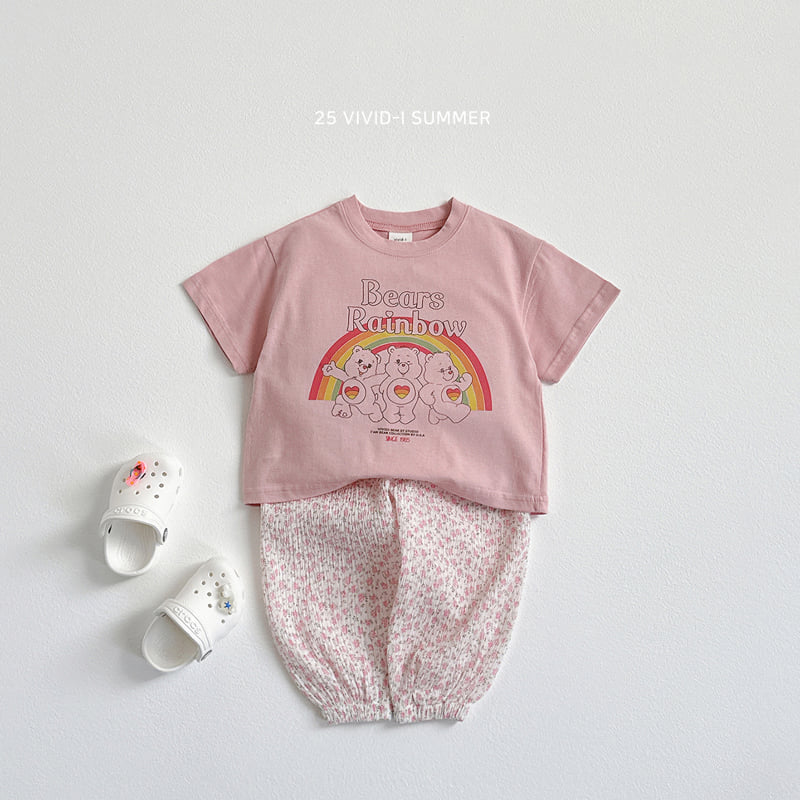 Vivid I - Korean Children Fashion - #designkidswear - Rainbow Bear Friends Tee - 10