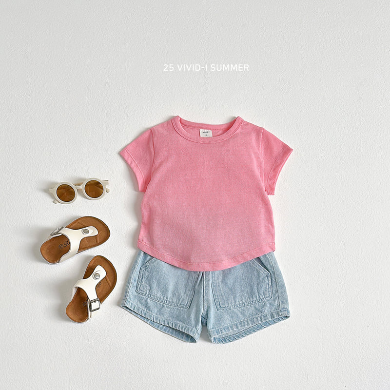 Vivid I - Korean Children Fashion - #designkidswear - Rounded Hem Long Tee - 7