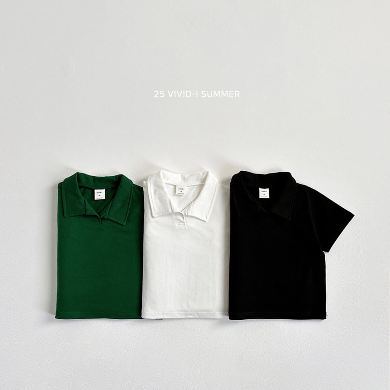 Vivid I - Korean Children Fashion - #designkidswear - Basic Collar Tee