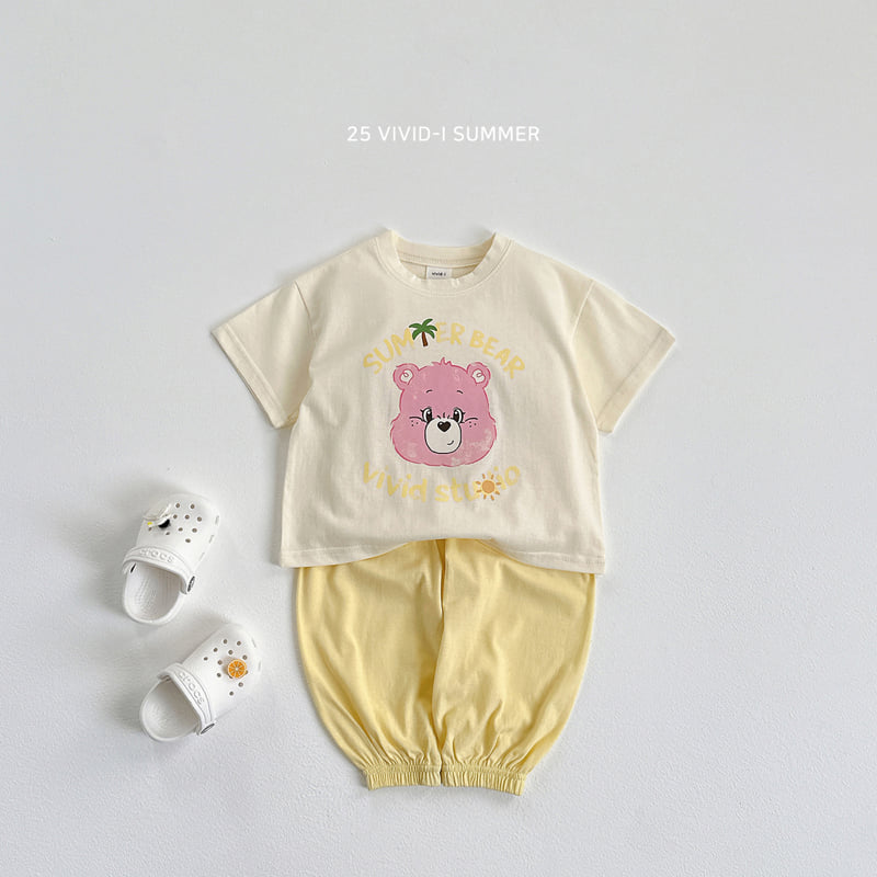 Vivid I - Korean Children Fashion - #designkidswear - Summer Bear Short Sleeve Tee - 10