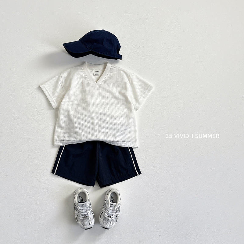Vivid I - Korean Children Fashion - #designkidswear - V-Neck Cool Mesh Tee - 8
