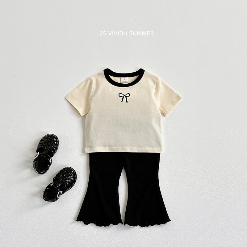 Vivid I - Korean Children Fashion - #designkidswear - Ribbon Ringer Tee - 12