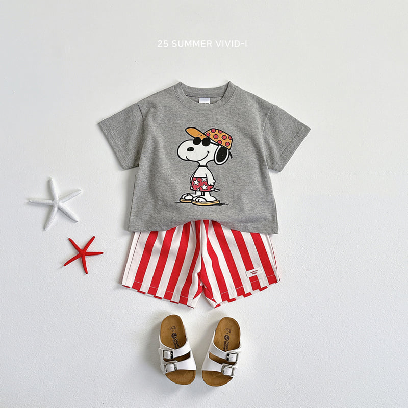Vivid I - Korean Children Fashion - #discoveringself - Beach Puppy Short Sleeve Tee - 10