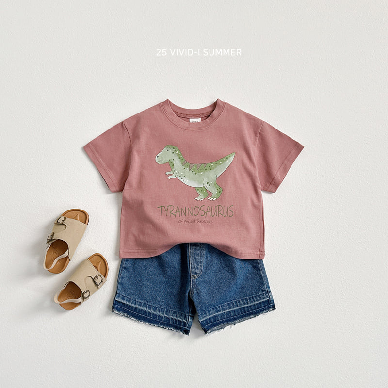 Vivid I - Korean Children Fashion - #discoveringself - Dino Short Sleeve Tee - 9