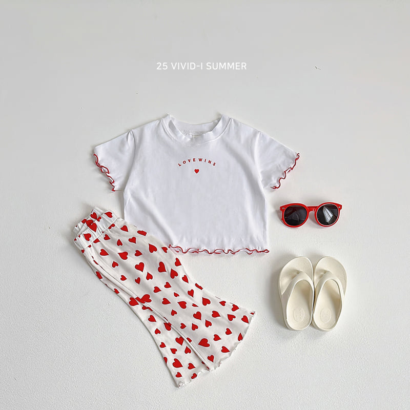 Vivid I - Korean Children Fashion - #discoveringself - Love Crop Loose Tee - 10