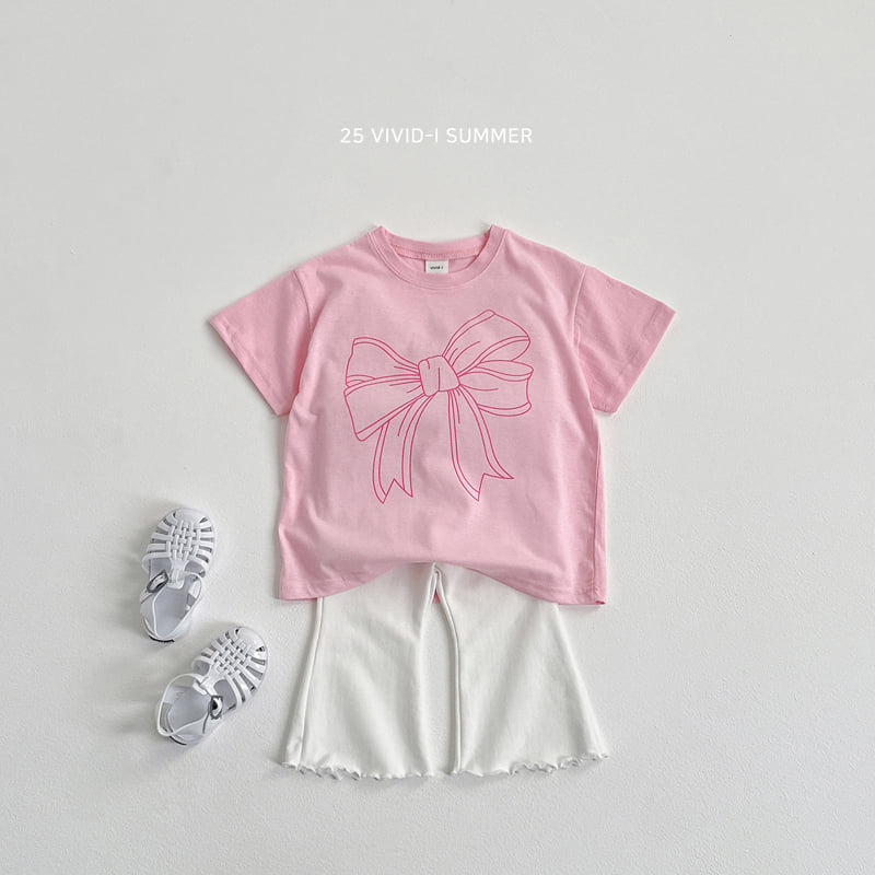 Vivid I - Korean Children Fashion - #discoveringself - Ribbon Long Short Sleeve Tee - 5