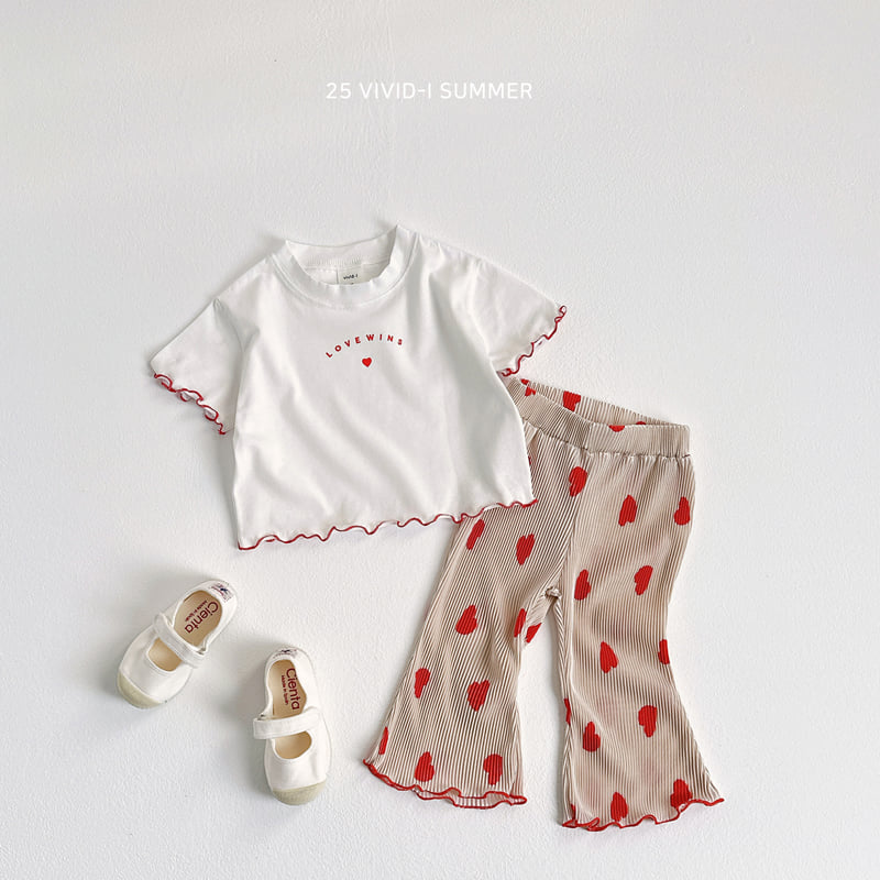 Vivid I - Korean Children Fashion - #discoveringself - Heart Pleats Bootscut Pants - 8