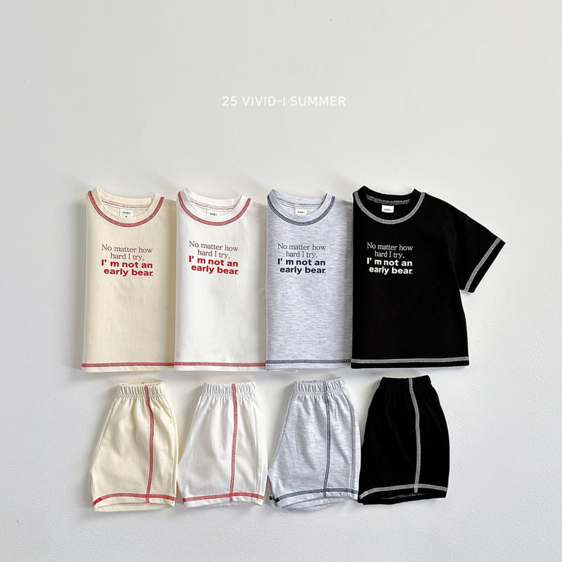 Vivid I - Korean Children Fashion - #discoveringself - Short Sleeve Stitch Set