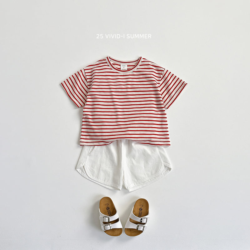 Vivid I - Korean Children Fashion - #discoveringself - Marine Stripe Short Sleeve Tee - 5