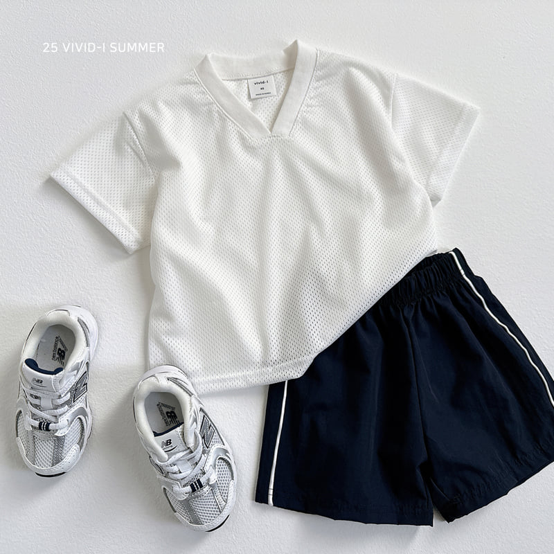 Vivid I - Korean Children Fashion - #discoveringself - V-Neck Cool Mesh Tee - 9