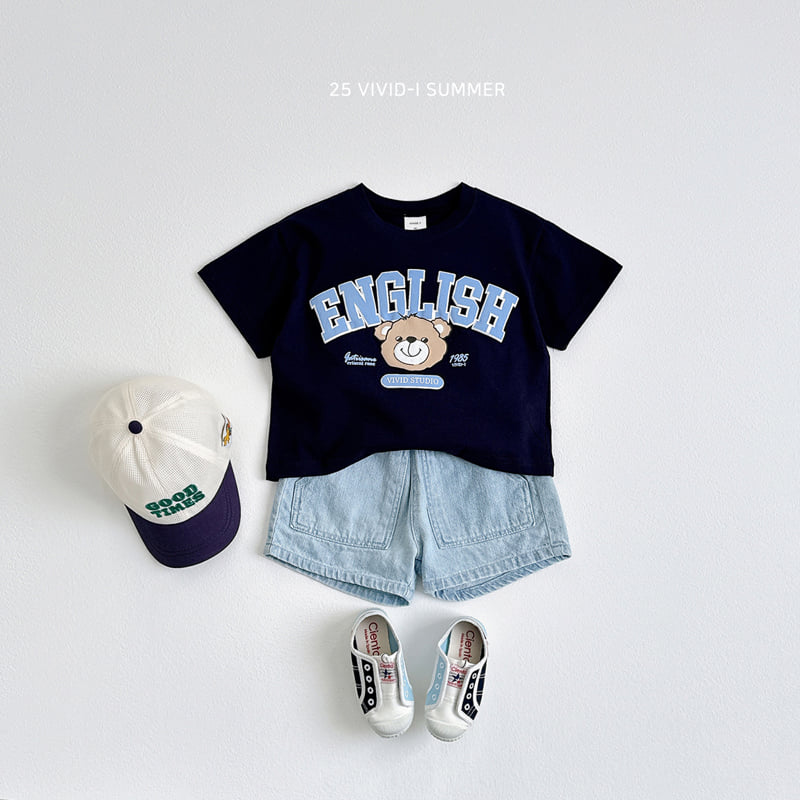 Vivid I - Korean Children Fashion - #fashionkids - Slub Denim Shorts - 5