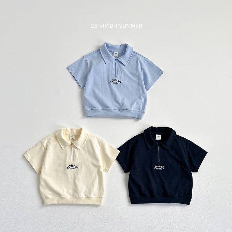 Vivid I - Korean Children Fashion - #fashionkids - Collar Anorak Short Sleeve Tee - 3
