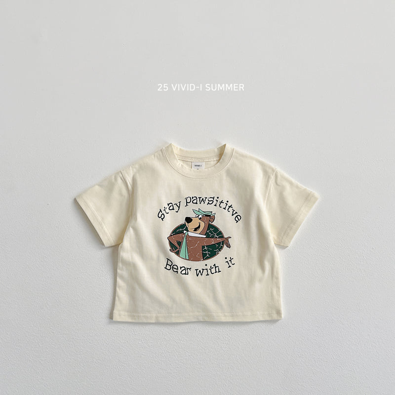 Vivid I - Korean Children Fashion - #fashionkids - Crack Bear Tee - 5