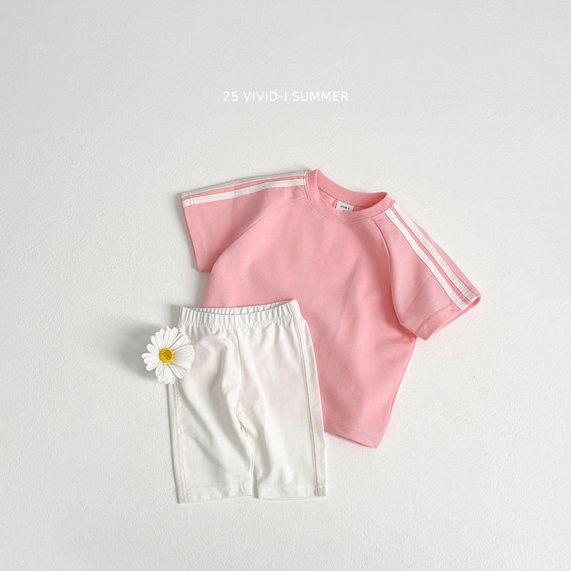 Vivid I - Korean Children Fashion - #fashionkids - Pique Line Short Sleeve Tee - 11
