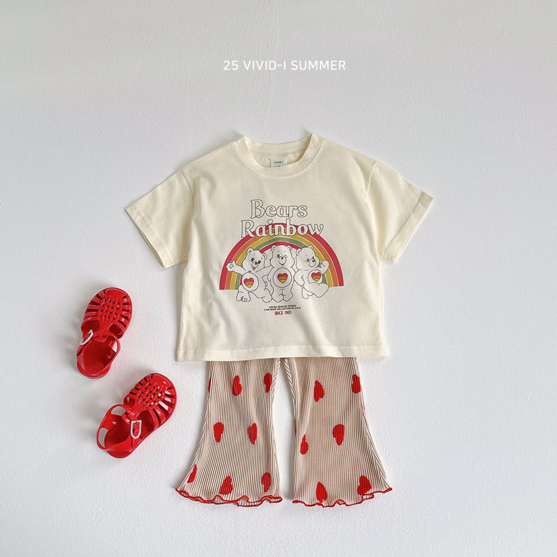Vivid I - Korean Children Fashion - #fashionkids - Heart Pleats Bootscut Pants - 9