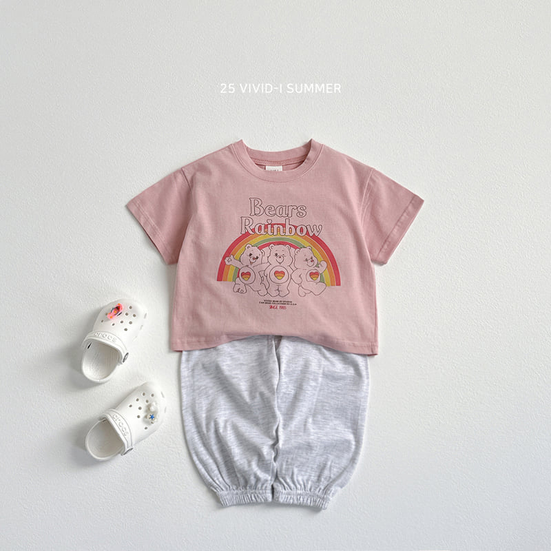 Vivid I - Korean Children Fashion - #fashionkids - Rainbow Bear Friends Tee - 12