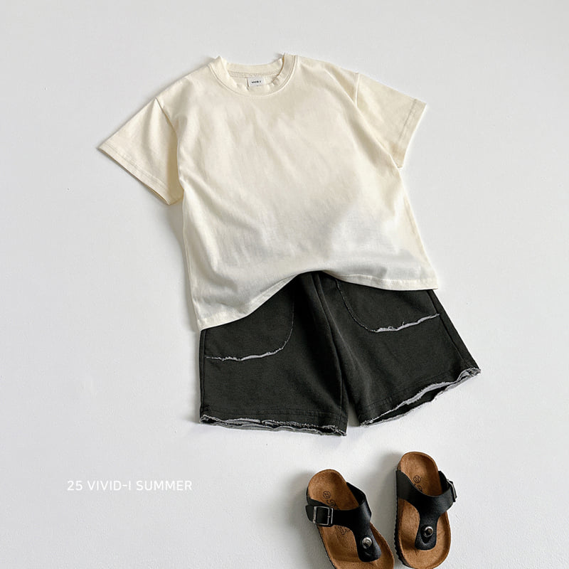Vivid I - Korean Children Fashion - #fashionkids - Oversized Long Short Sleeve Tee - 8